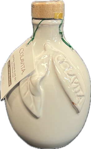 ceramic bottle of italian olive oil
