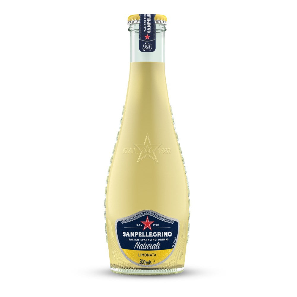 Bottle of Sanpellegrino Limonata on a white background