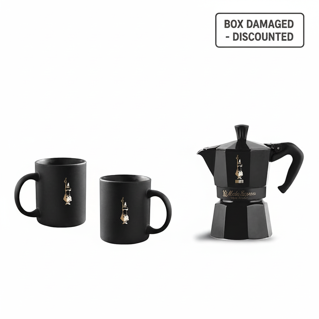 italian moka and  two mug 