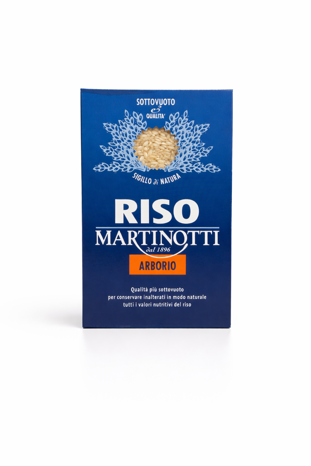 Riso Arborio italiano in a blue pack. Italian rice australia